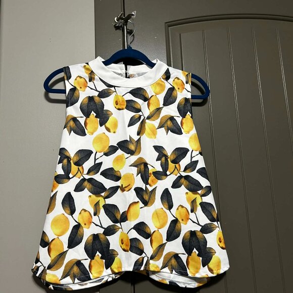 Lemon Print Sleeveless Blouse | Chic Summer Top | Size L - Picture 5 of 6